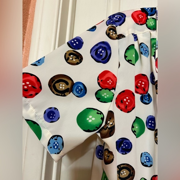 Vintage NWT TRUFFLES blouse with buttons design L - Picture 6 of 8